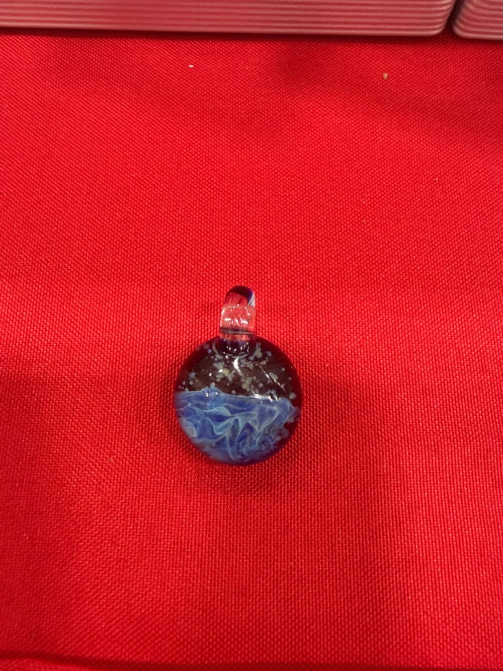 Blue and Black Glass Pendant